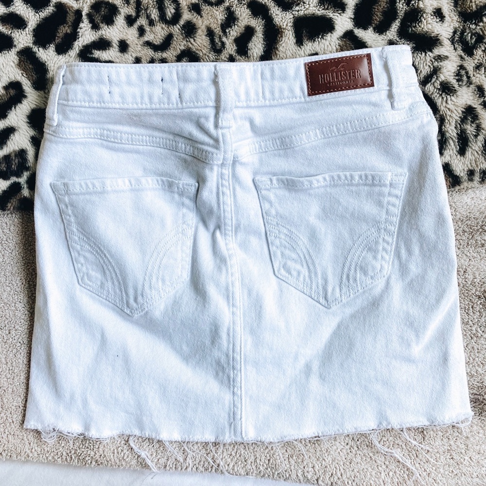 WHITE DENIM SKIRT